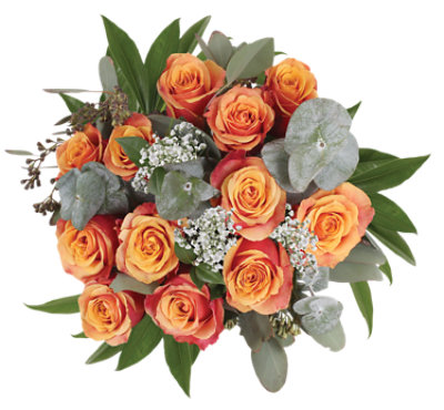 Orange Rose Bouquet With Filler - Each - Image 1