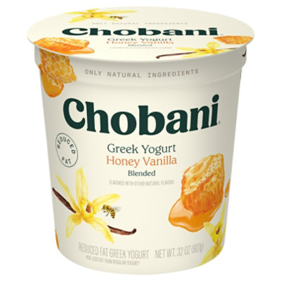 Chobani Reduced Fat Greek Yogurt Honey Vanilla - 32 Oz