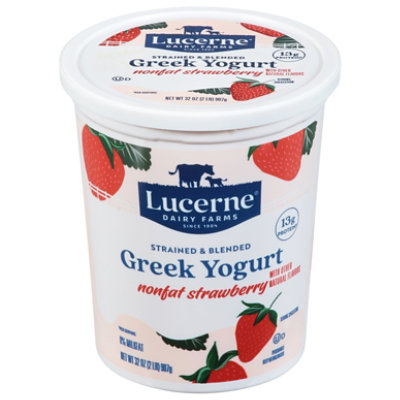 Lucerne Non Fat Strawberry Greek Yogurt - 32 Oz - Image 2