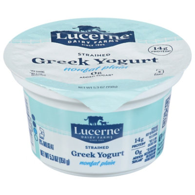 Lucerne Greek Yogurt Nonfat Plain - 5.3 Oz. - Image 3