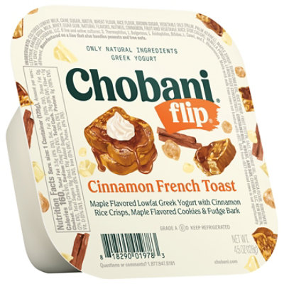 Chobani Flip Lowfat Greek Yogurt Cinnamon French Toast - 4.5 Oz - Safeway