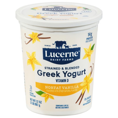 Lucerne Greek Yogurt Nonfat Vanilla 32-Oz.