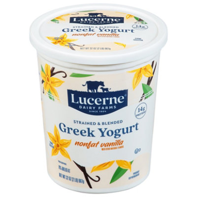 Lucerne Greek Yogurt Nonfat Vanilla 32-Oz. - Image 3