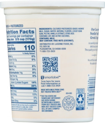 Lucerne Greek Yogurt Nonfat Vanilla 32-Oz. - Image 6