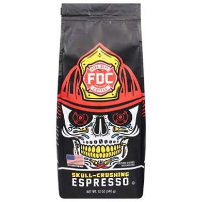 Fire Department Coffee Skull Crushing Ground Espresso - 12 Oz - Image 1