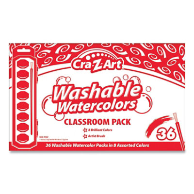Cra-Z-Art Washable Watercolor Classroom Pack, 8-Color Kits (Assorted Colors) - 36 Count - Image 1