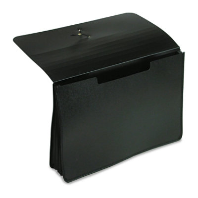 Pendaflex Expanding Portfolio, 5.25" Expansion, 1 Section, Elastic Cord Closure, Legal Size, Black - Image 2