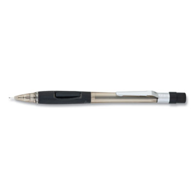 Pentel Quicker Clicker Mechanical Pencil, 0.5 mm, HB (#2), Black Lead, Smoke/Black Barrel - Image 1