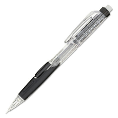 Pentel Twist-Erase CLICK Mechanical Pencil, 0.5 mm, HB (#2), Black Lead, Black Barrel - Image 1