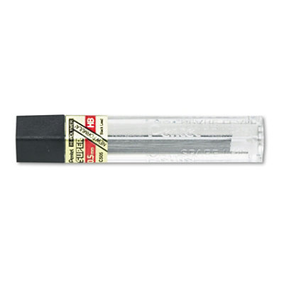 Pentel Super Hi-Polymer Lead Refills, 0.5 Mm, Hb, Black - 12 Count - Image 1