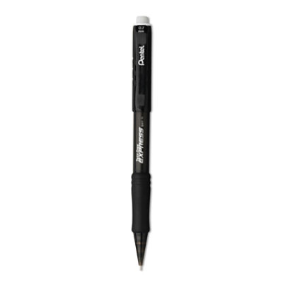 Pentel Twist-Erase EXPRESS Mechanical Pencil, 0.7 mm, HB (#2), Black Lead, Black Barrel - 12 Count - Image 1