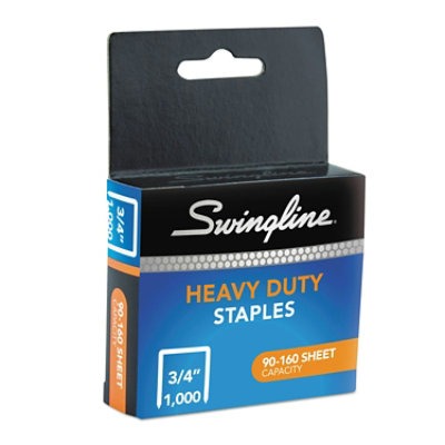 Swingline S.f. 13 Heavy-Duty Staples, 0.75" Leg, 0.5" Crown, Steel - 1,000 Count - Image 2