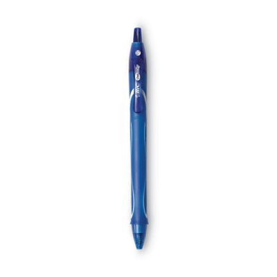 BIC Gel-Ocity Quick Dry Gel Pen, Retractable, Medium 0.7 Mm, Blue Ink, Blue Barrel - 12 Count - Image 2