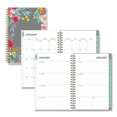 Sophie Frosted Weekly/Monthly Planner, Floral Artwork, 8 x 5, Multicolor Cover, 12-Month (Jan to Dec): 2025 - Image 1