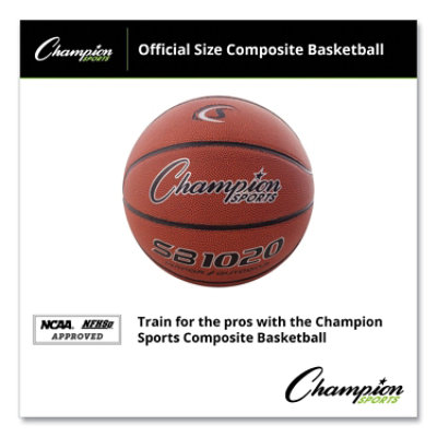 Champion Sports Composite Basketball, Official Size, Brown - Image 2