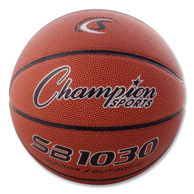 Champion Sports Composite Basketball, Official Intermediate Size, Brown - Image 1