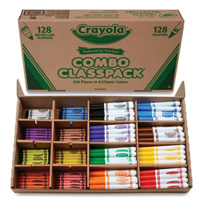 Crayola Crayons And Markers Combo Classpack, Eight Colors - 256 Count - Image 2