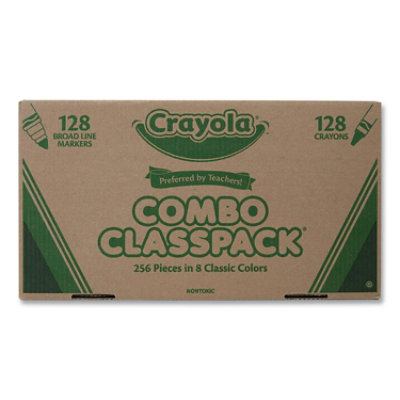 Crayola Crayons And Markers Combo Classpack, Eight Colors - 256 Count - Image 1