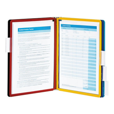Durable Vario Wall Reference System, 5 Panels, Letter, Asst. Borders And Panels - Image 1