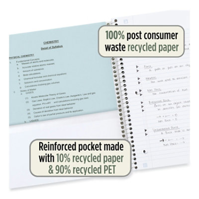 Five Star Recycled Notebook, 1 Subject, Medium/College Rule, Randomly Assorted Cover, 11 x 8.5 Sheets - Image 2