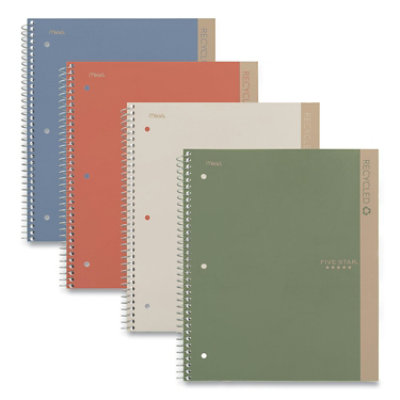 Five Star Recycled Notebook, 1 Subject, Medium/College Rule, Randomly Assorted Cover, 11 x 8.5 Sheets - Image 1