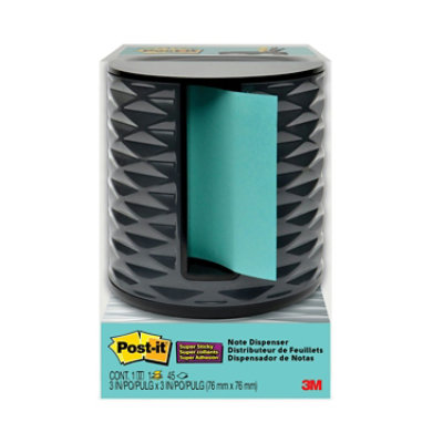 Post-it Pop-up Notes Super Sticky Vertical Pop-up Note Dispenser, For 3 x 3 Pads, Black - Image 1