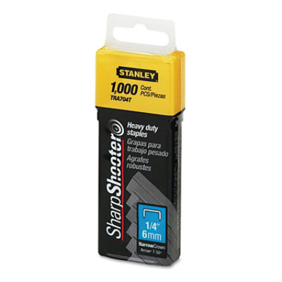 Stanley Sharpshooter Heavy-Duty Tacker Staples, 0.25" Leg, 0.5" Crown, Steel - 1,000 Count - Image 2