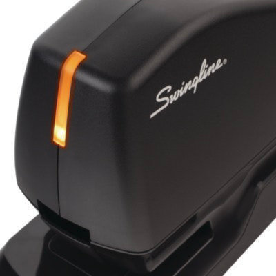 SwinglineÂ® Optima 50 Electric Stapler, 50-Sheet Capacity, Black/Orange - Image 4