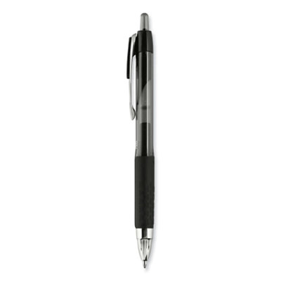 uniball Signo 207 Gel Pen, Retractable, Bold 1 mm, Black Ink, Smoke/Black Barrel - 12 Count - Image 2