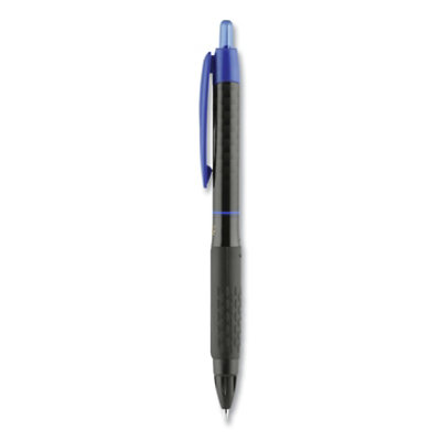 uniball 307 Gel Pen, Retractable, Fine 0.5 mm, Blue Ink, Black Barrel - 12 Count - Image 2