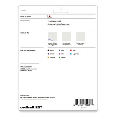 uniball Signo 207 Gel Pen, Retractable, Medium 0.7 Mm, Assorted Ink And Barrel Colors - 8 Count - Image 2