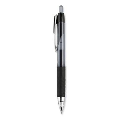 uniball 207 Signo Gel Ultra Micro Gel Pen, Retractable, Extra-Fine 0.38 mm, Black Ink, Clear/Black Barrel - 12 Count - Image 2