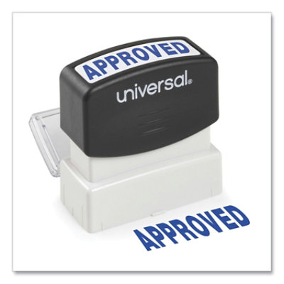 Universal Message Stamp, Approved, Pre-Inked One-Color, Blue - Image 1