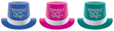 Ampro Happy New Years Top Hats Brights 1 Count - Each - Image 1
