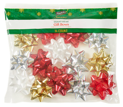 Signature SELECT Seasons Giant Star Gift Bows 14 Count - Each - Image 1