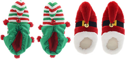 Signature Select Adult Santa & Elf Slippers - Each - Image 1