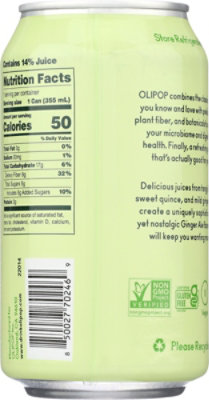 OLIPOP Ginger Ale Prebiotic Soda Can - 12 Fl. Oz. - Image 6