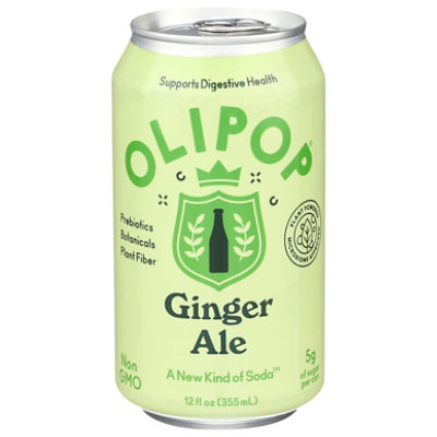 OLIPOP Ginger Ale Prebiotic Soda Can - 12 Fl. Oz. - Image 2