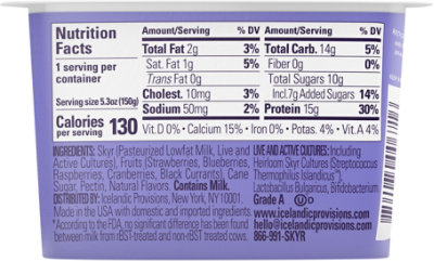 Icelandic Provisions Berry Medley Skyr Yogurt - 5.3 Oz - Image 6