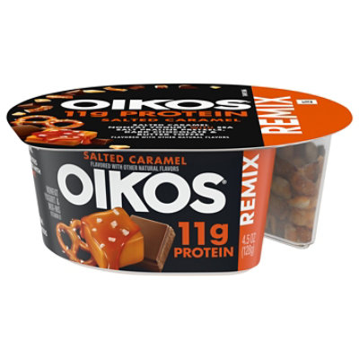 Dannon Oikos Mixin Salted Caramel With chocolate Pretzels Yogurt - 4.5 Oz - Image 3