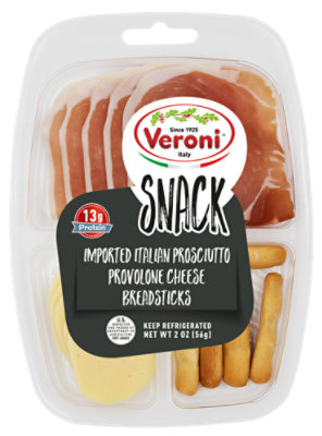 Veroni Pre-sliced Prosciutto With Provolone & BrEachdsticks - 2 Oz - Image 1