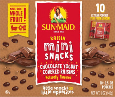 Sun-Maid Mini Snacks Chocolate Covered Yogurt Raisins - 10-5 Oz - Image 5