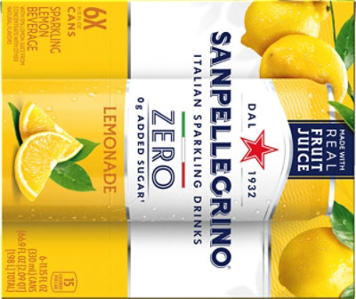 Sanpellegrino Italian Sparkling Drink Zero Sugar Lemonade Beverage - 6 - 11.15 Fl. Oz. - Image 6