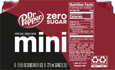 Dr Pepper Zero Sugar - 6-7.5 Fl. Oz. - Image 5