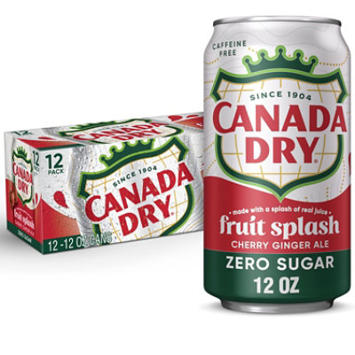 Canada Dry Fruit Splash Zero Sugar - 12-12 Fl. Oz. - Image 1