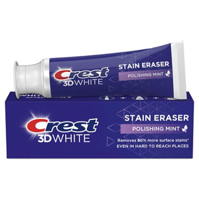 Crest 3D White Stain Eraser Polish Mint Toothpaste - 2.7 Oz - Image 1