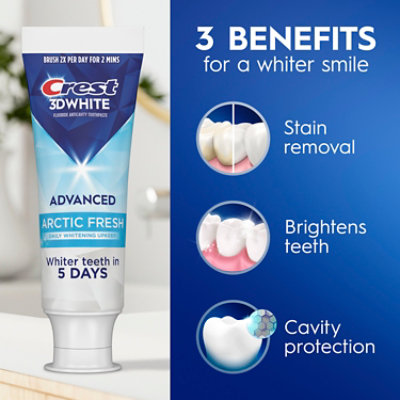 Crest Paste 3D White Advance Toothpaste - 2.4 Oz - Image 4