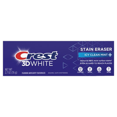 Crest 3dw Stain Eraser Icy ClEachn Mint - 2.7 Oz - Image 2