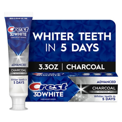 Crest 3d White Advance Charcoal - 3.3 Oz - Image 1