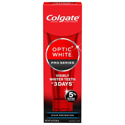 Colgate Optic White Toothpaste Pro Series Stain Shield - 3 Oz - Image 3